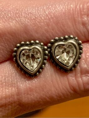 Brighton Silver Hearts Earrings